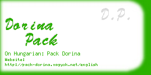 dorina pack business card